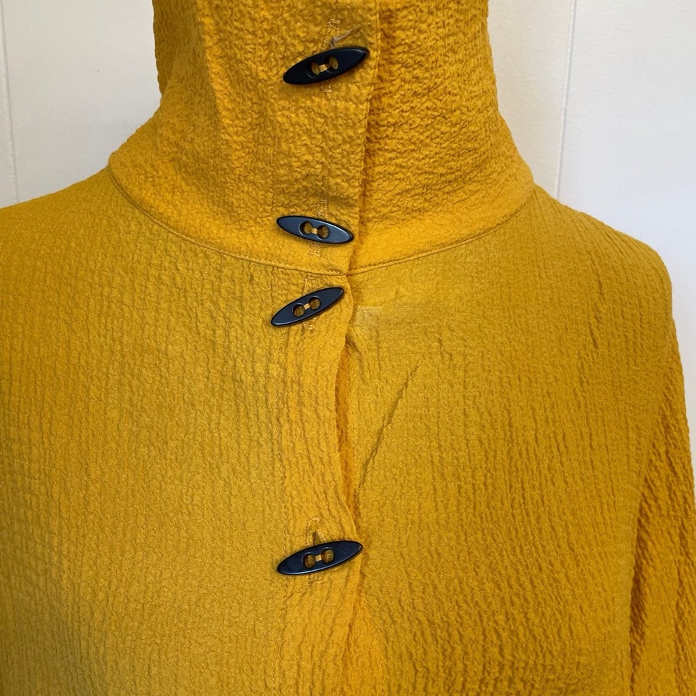 Yellow Button-Up Women's Blouse
